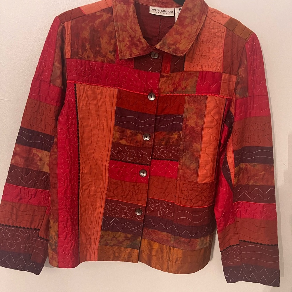 Boho Quilted Patchwork Jacket Draper’s & Damon’s … - image 2